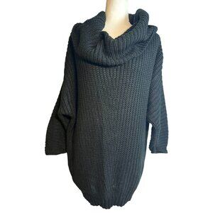 Umgee Size‎ M Black Cowl Neck Knit Sweater Pullover  Women's NEW